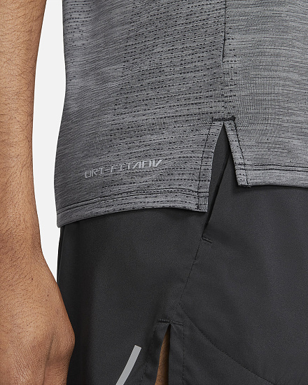 Майка мужская Nike Dri-FIT ADV Techknit Ultra Black/Iron Grey - Фото 7 большая
