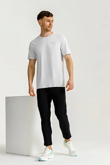 Футболка мужская Anta Running KK740SH Heather Grey - Фото 4 большая