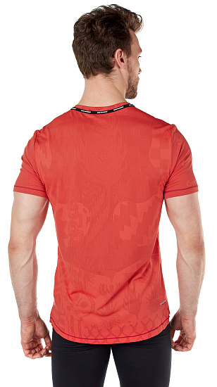 Футболка мужская Nike Wild Run Tech Knit Top SS Burgundy Ash/Noble Red/Reflective Silv - Фото 4 большая
