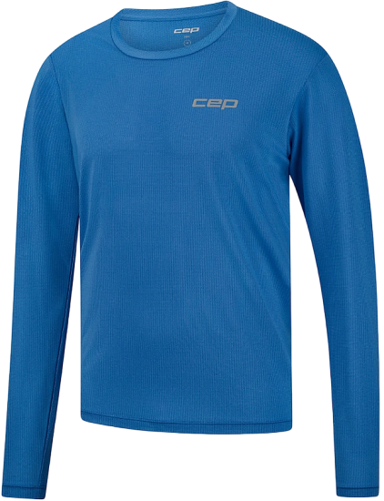 Лонгслив мужской CEP CT81M Core Run 5.0 Blue - Фото 2 большая