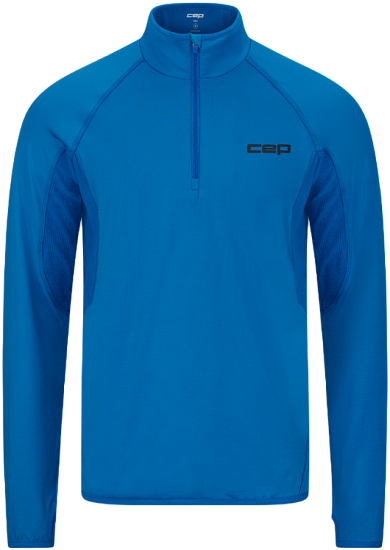 Лонгслив мужской CEP CW845M Core Run Thermal Zip Blue - Фото 1 большая