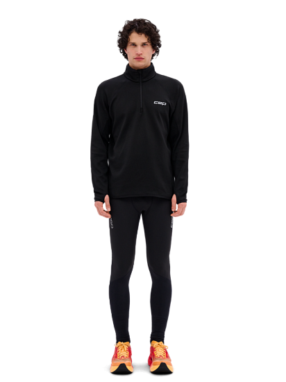 Лонгслив мужской CEP CW845M Core Run Thermal Zip Black - Фото 4 большая