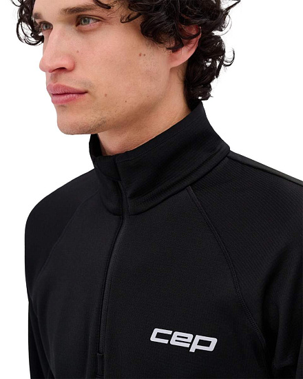 Лонгслив мужской CEP CW845M Core Run Thermal Zip Black - Фото 6 большая