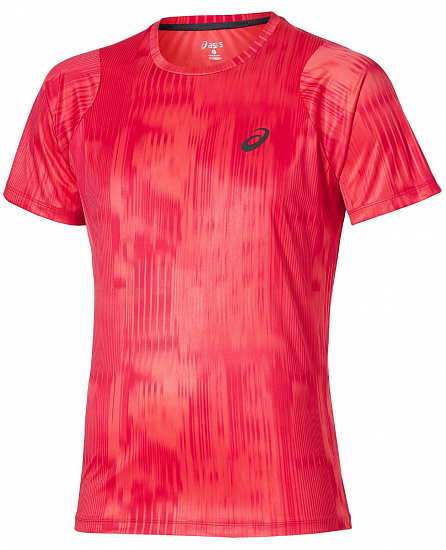 Футболка мужская ASICS fuzeX PRINTED TEE РОЗОВЫЙ - Фото 1 большая
