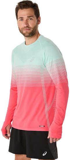 Лонгслив мужской ASICS Seamless Top Neutral Pink/Taupe Grey - Фото 5 большая