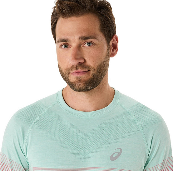 Лонгслив мужской ASICS Seamless Top Neutral Pink/Taupe Grey - Фото 7 большая
