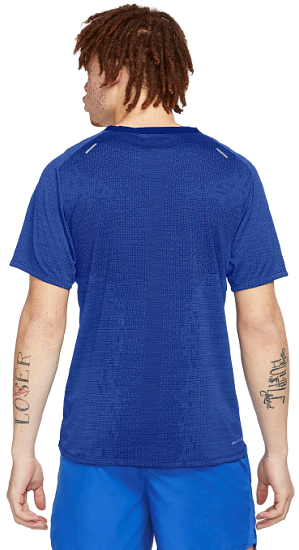 Футболка мужская Nike Dri-FIT ADV Techknit Ultra Obsidian/Game Royal - Фото 4 большая