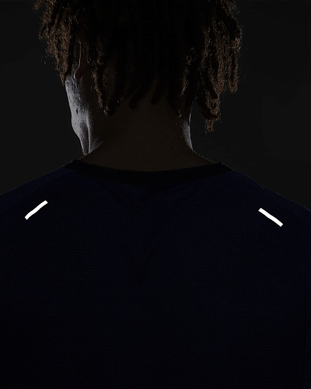 Футболка мужская Nike Dri-FIT ADV Techknit Ultra Obsidian/Game Royal - Фото 7 большая