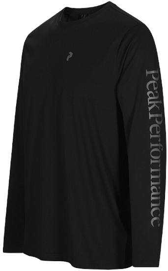 Футболка мужская Peak Performance Alum Light LS Black - Фото 2 большая