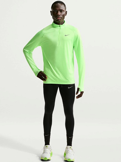 Лонгслив мужской Nike Dri-FIT Stride Hz Lime Blast - Фото 5 большая