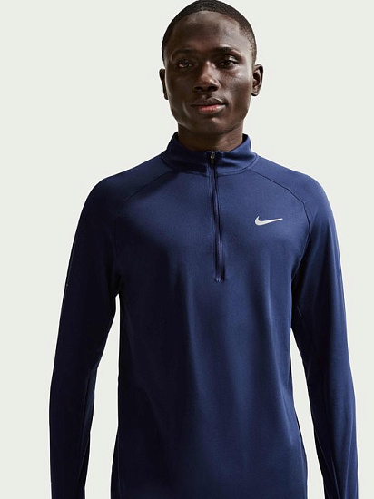 Лонгслив мужской Nike Dri-FIT Stride Hz Midnight Navy/Black - Фото 3 большая