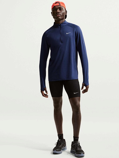 Лонгслив мужской Nike Dri-FIT Stride Hz Midnight Navy/Black - Фото 4 большая