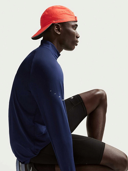 Лонгслив мужской Nike Dri-FIT Stride Hz Midnight Navy/Black - Фото 5 большая