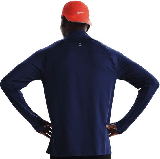 Лонгслив мужской Nike Dri-FIT Stride Hz Midnight Navy/Black - Фото 4 большая