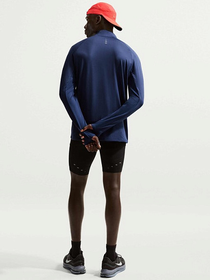 Лонгслив мужской Nike Dri-FIT Stride Hz Midnight Navy/Black - Фото 8 большая