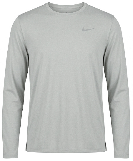 Лонгслив мужской Nike Dri-FIT Uv Miler Grey Fog/Particle Grey/Htr/Reflective Silver - Фото 1 большая