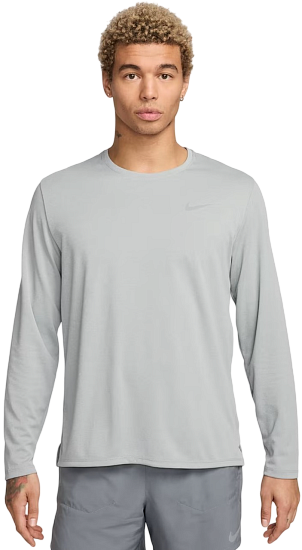 Лонгслив мужской Nike Dri-FIT Uv Miler Grey Fog/Particle Grey/Htr/Reflective Silver - Фото 3 большая
