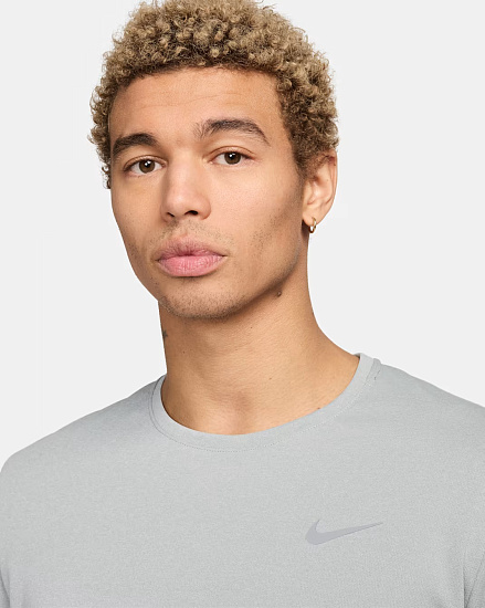 Лонгслив мужской Nike Dri-FIT Uv Miler Grey Fog/Particle Grey/Htr/Reflective Silver - Фото 5 большая