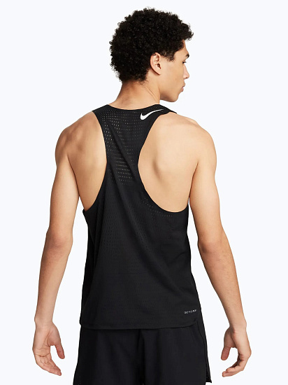 Майка мужская Nike Dri-FIT ADV AeroSwift Black/Summit White - Фото 3 большая