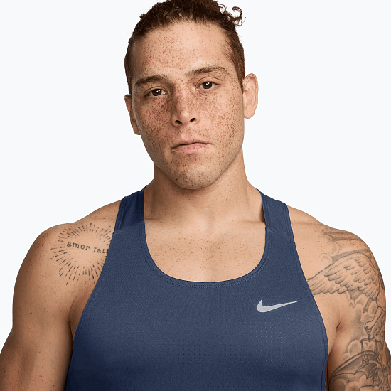Майка мужская Nike Dri-FIT Fast Diffused Blue/Black - Фото 5 большая