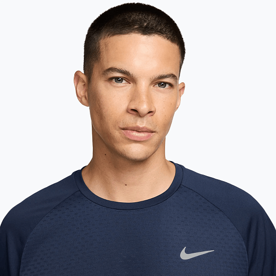 Футболка мужская Nike Dri-FIT ADV Stride Midnight Navy/Black - Фото 5 большая