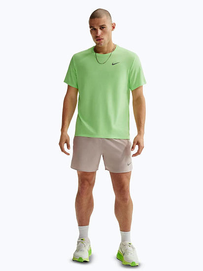 Футболка мужская Nike Dri-FIT Uv Miler Lime Blast - Фото 2 большая