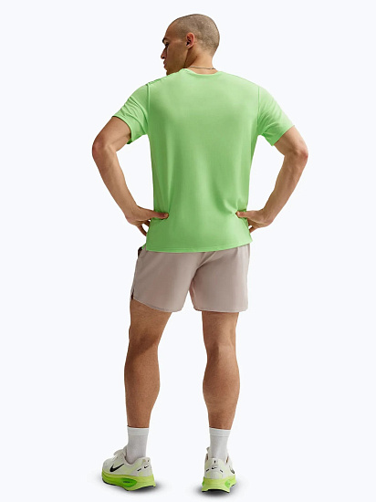 Футболка мужская Nike Dri-FIT Uv Miler Lime Blast - Фото 3 большая