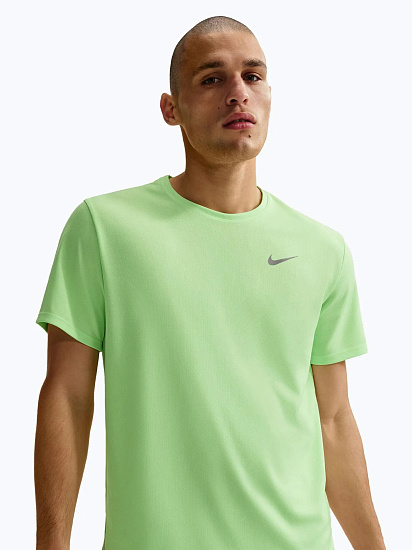 Футболка мужская Nike Dri-FIT Uv Miler Lime Blast - Фото 4 большая