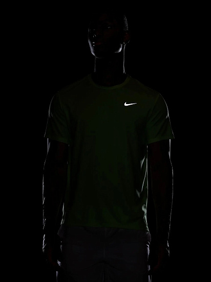 Футболка мужская Nike Dri-FIT Uv Miler Lime Blast - Фото 9 большая
