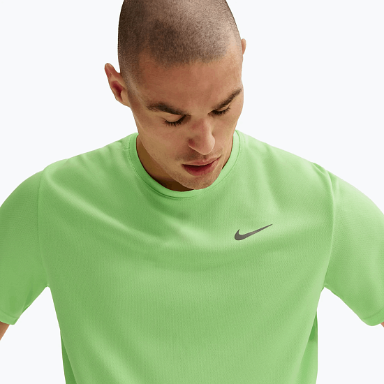 Футболка мужская Nike Dri-FIT Uv Miler Lime Blast - Фото 5 большая