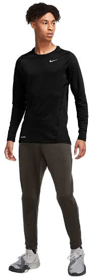 Футболка мужская Nike Pro Warm Black/White - Фото 3 большая