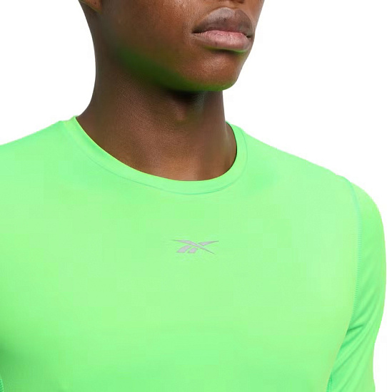 Футболка мужская Reebok Running Ss Speedwick Зеленый - Фото 6 большая