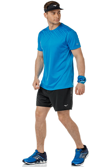 Футболка мужская Mizuno Solarcut Cool Син - Фото 3 большая