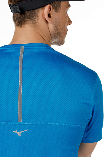 Футболка мужская Mizuno Solarcut Cool Син - Фото 4 большая