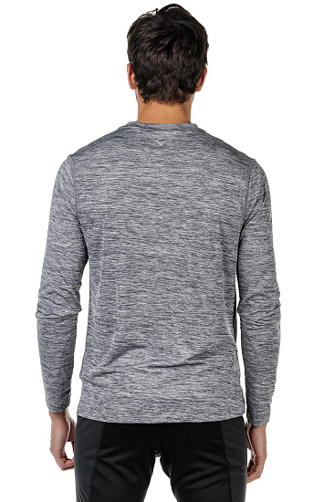 Футболка мужская Mizuno Impulse Core LS Т.Сер - Фото 4 большая