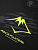 Футболка мужская ASICS Fujitrail Logo Black/Grey/Yellow - Фото 8 малая
