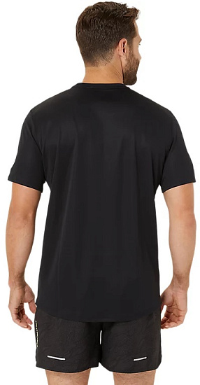 Футболка мужская ASICS Fujitrail Logo Black/Grey/Yellow - Фото 4 большая