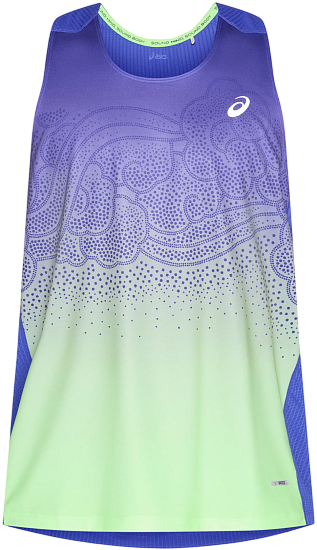 Майка мужская ASICS Road Fade Cobalt Burst/Illuminate Green - Фото 1 большая