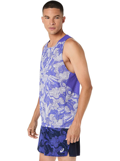 Майка мужская ASICS Fujitrail Cobalt Burst/Cream - Фото 4 большая