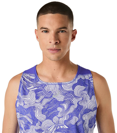 Майка мужская ASICS Fujitrail Cobalt Burst/Cream - Фото 5 большая