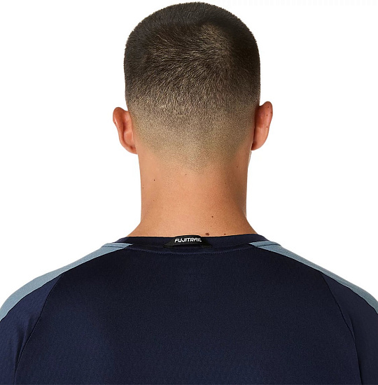 Футболка мужская ASICS Fujitrail Elite Ss Midnight/Ironclad - Фото 5 большая