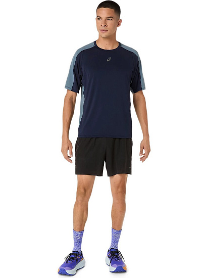 Футболка мужская ASICS Fujitrail Elite Ss Midnight/Ironclad - Фото 9 большая