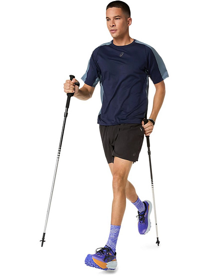 Футболка мужская ASICS Fujitrail Elite Ss Midnight/Ironclad - Фото 11 большая