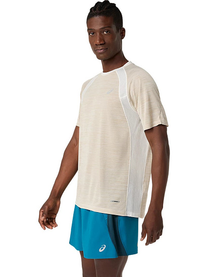 Футболка мужская ASICS Road Ss Cream - Фото 4 большая