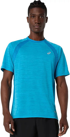 Футболка мужская ASICS Road Ss Aegean Blue - Фото 2 большая