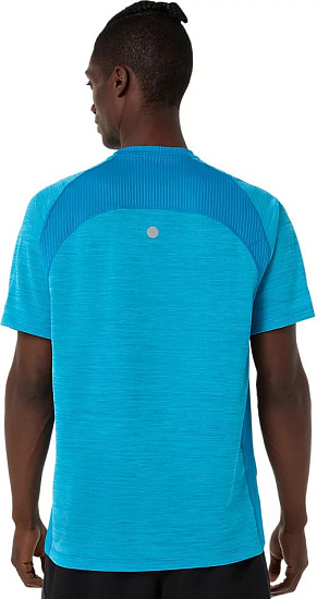 Футболка мужская ASICS Road Ss Aegean Blue - Фото 3 большая