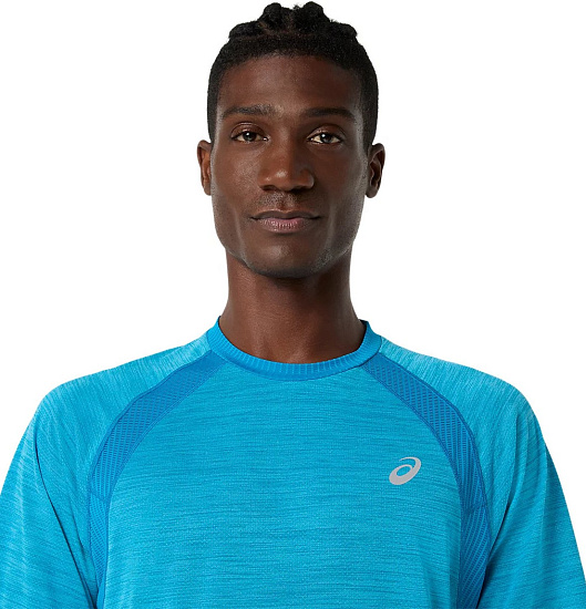 Футболка мужская ASICS Road Ss Aegean Blue - Фото 6 большая