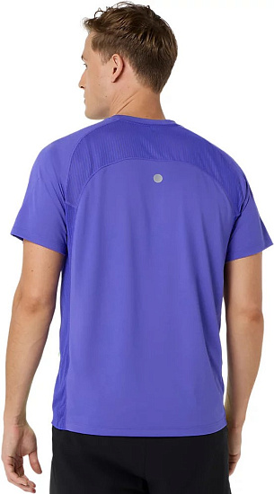 Футболка мужская ASICS Road Fade Ss Cobalt Burst/Illuminate Green - Фото 3 большая