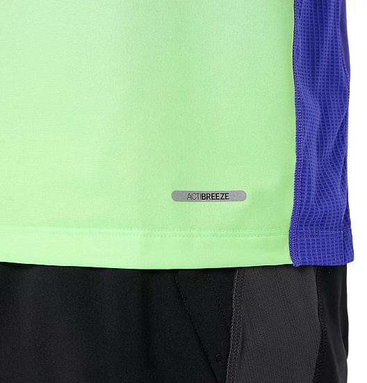 Футболка мужская ASICS Road Fade Ss Cobalt Burst/Illuminate Green - Фото 6 большая