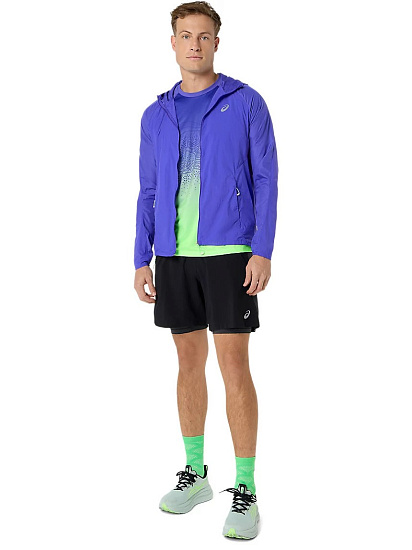 Футболка мужская ASICS Road Fade Ss Cobalt Burst/Illuminate Green - Фото 8 большая